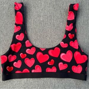 MeUndies Heart Bralette NWOT Cozy Soft Loungewear U-Back Valentine
